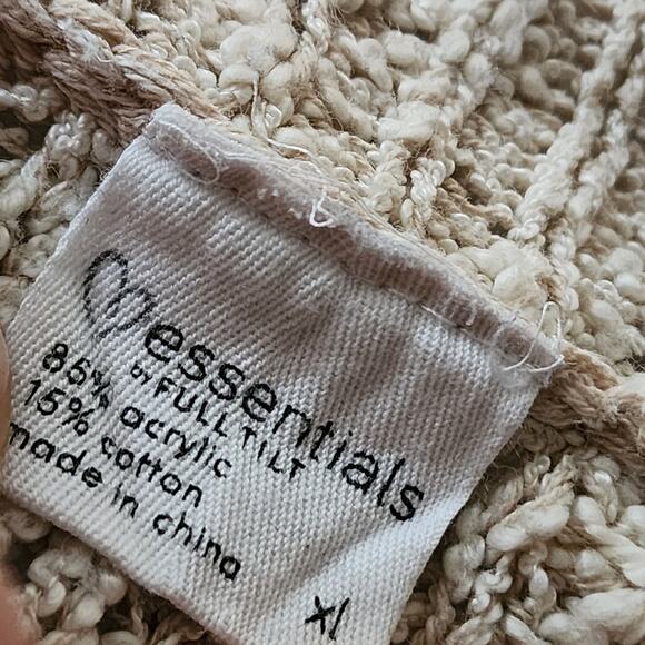 XL Cream Knit Full Tilt Cardigan Sweater - Picture 3 of 4